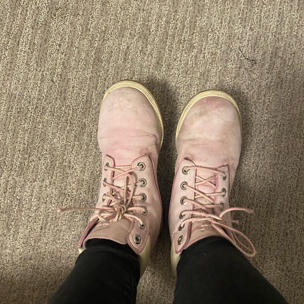 Pink Timbs Sz7